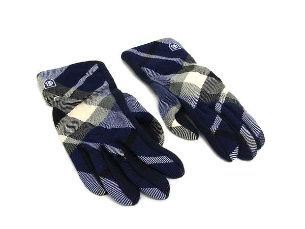 1円 ■美品■ BLUE LABEL CRESTBRIDGE ブルーレーベル クレストブリッジ ウール×ナイロン 手袋 グローブ メンズ ブルー系 FN0530拍卖