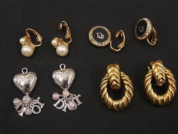 ChristianDior クリスチャンディオール ラインストーン パール イヤリング 等 アクセサリー レディース 4点セット まとめ売り DD9338拍卖