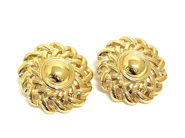 ■美品■ GIVENCHY ジバンシィ クリップ式 イヤリング アクセサリー レディース ゴールド系 DK8373拍卖