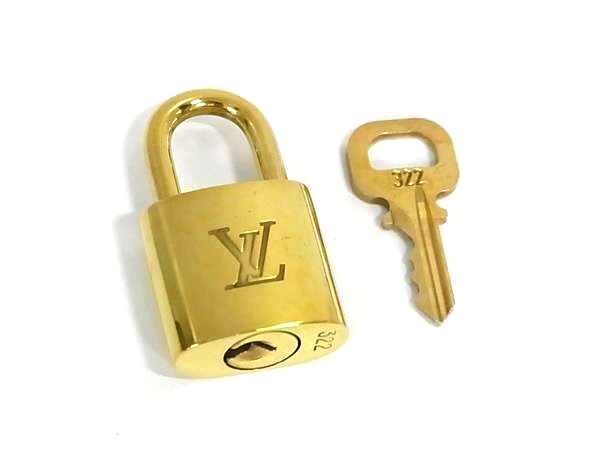 ■美品■ LOUIS VUITTON ルイヴィトン カデナ 南京錠 パドロック 322 ゴールド系 DJ8053拍卖