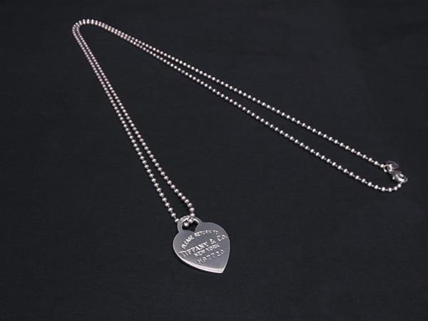 1円 TIFFANY&Co ティファニー リターントゥ SV925 ハートタグ ネックレス ペンダント アクセサリー レディース シルバー系 FV1576拍卖