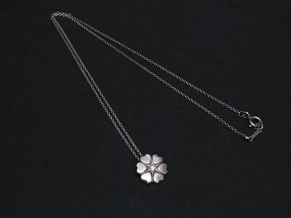 1円 TIFFANY&Co ティファニー パロマピカソ クラウンオブハート SV925 ダイヤモンド ネックレス ペンダント シルバー系 FU2677拍卖