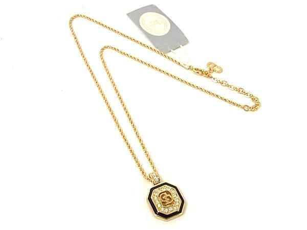 1円 ■極美品■ ChristianDior クリスチャンディオール ヴィンテージ ラインストーン ネックレス アクセサリー ゴールド系 GB2654拍卖