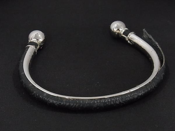 1円 LOUIS VUITTON ルイヴィトン M63650 モノグラムエクリプス ジョンク バングル アクセサリー メンズ ブラック系×シルバー系 FS6549拍卖