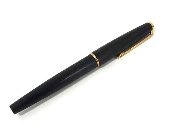 1円 MONT BLANC モンブラン 220 ペン先 14K 585 14金 万年筆 筆記用具 文房具 ステーショナリー ブラック系×ゴールド系 FV3973拍卖