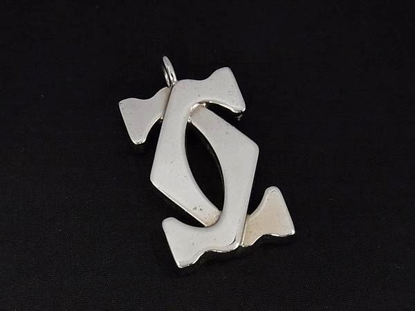 1円 ■美品■ Cartier カルティエ 2Cロゴ ネックレストップ チャーム アクセサリー レディース メンズ シルバー系 FS7010拍卖