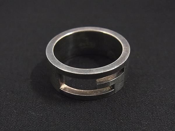 1円 GUCCI グッチ ランデッドG SV925 リング 指輪 アクセサリー 表記サイズ12(約11号) メンズ レディース シルバー系 FS7352拍卖