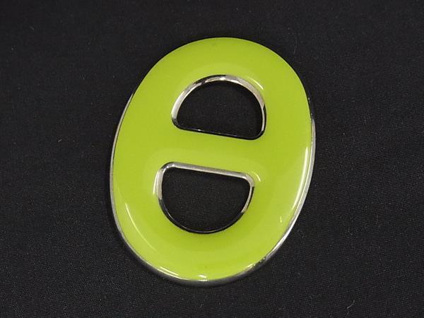 1円 ■美品■ HERMES エルメス シェーヌダンクル スカーフリング スカーフ留め アクセサリー メンズ レディース ライトグリーン系 FU6122拍卖