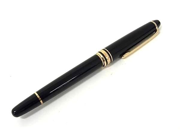 1円 ■美品■ MONT BLANC モンブラン マイスターシュテュック ペン先K14 585 14金 万年筆 筆記用具 文房具 ブラック系 FP8869拍卖