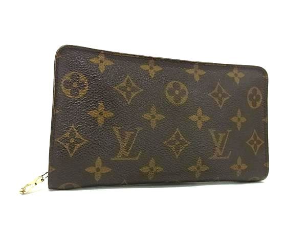 1円 LOUIS VUITTON ルイヴィトン M61727 モノグラム ポルトモネジップ ラウンドファスナー 長財布 ウォレット 小銭入れ ブラウン系 FT2276拍卖