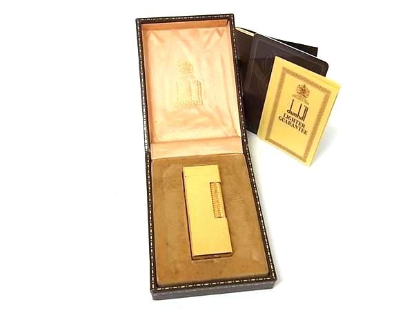1円 ■美品■ dunhill ダンヒル 高級ガスライター ローラーガスライター 喫煙グッズ 喫煙具 メンズ レディース ゴールド系 FP8991拍卖