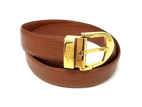1円 LOUIS VUITTON ルイヴィトン R15003 エピ サンチュール クラシック ゴールト金具 ベルト 表記サイズ 85/34 ケニアブラウン GA5967拍卖