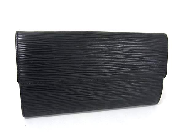 1円 LOUIS VUITTON ルイヴィトン M63592 エピ ポシェット ポルトモネ クレディ 二つ折り 長財布 ウォレット 小銭入れ ブラック系 FT2675拍卖