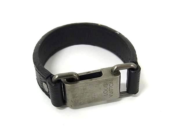 1円 LOUIS VUITTON ルイヴィトン ダミエアンフィニ シルバー金具 ブレスレット アクセサリー オニキス ブラック系 BT0114拍卖