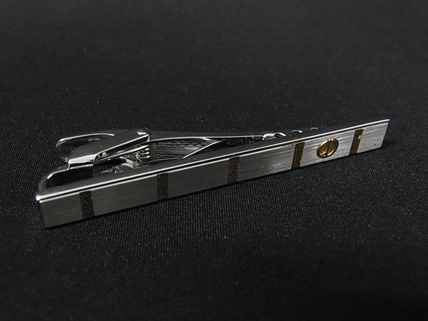 ■美品■ dunhill ダンヒル ネクタイピン タイピン アクセサリー ビジネス 紳士 メンズ シルバー系 DK7843拍卖