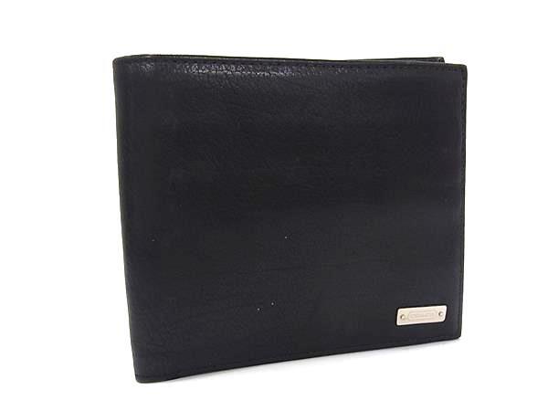COACH コーチ レザー 二つ折り 財布 ウォレット 札入れ カード入れ メンズ レディース ブラック系 DK9077拍卖