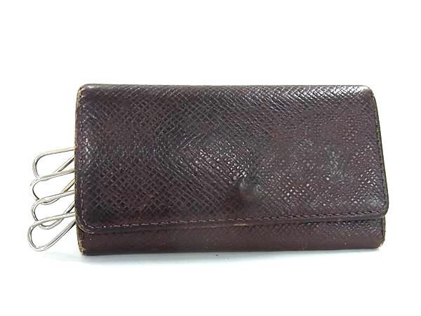 LOUIS VUITTON ルイヴィトン M30526 タイガ ミュルティクレ4 4連 キーケース 鍵入れ メンズ レディース アカジュー ボルドー系 DK8157拍卖