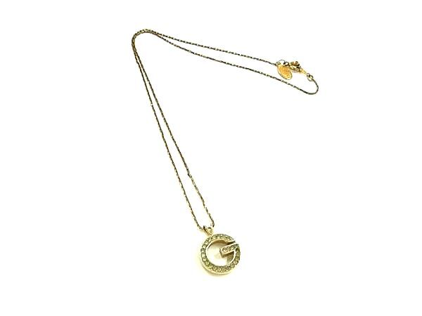 GIVENCHY ジバンシィ ヴィンテージ ラインストーン ネックレス ペンダント アクセサリー レディース ゴールド系 DK8058拍卖