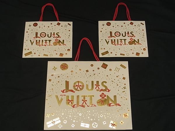 ■極美品〜■ LOUIS VUITTON ルイヴィトン ホリデーコレクション クリスマス 2023 紙袋 ショッパー 3点セット まとめ売り DH6309拍卖