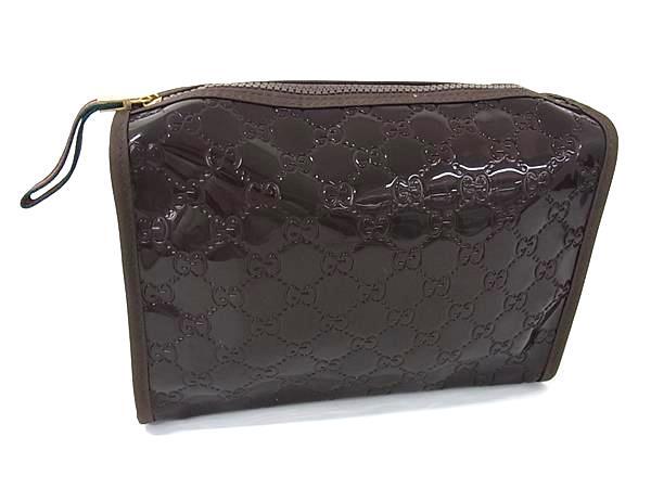 GUCCI グッチ シェリーライン GG柄 PVC×キャンバス マルチポーチ マルチケース 小物入れ レディース ブラウン系 DK6172拍卖