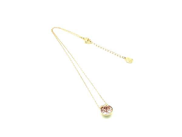 ■新品同様■ SWAROVSKI スワロフスキー ラインストーン ビジュー ネックレス ペンダント アクセサリー ピンクゴールド系 DK5656拍卖