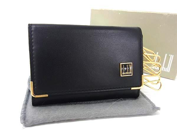■極美品■ dunhill ダンヒル レザー 6連 キーケース 鍵入れ レディース メンズ ブラック系 DK6790拍卖