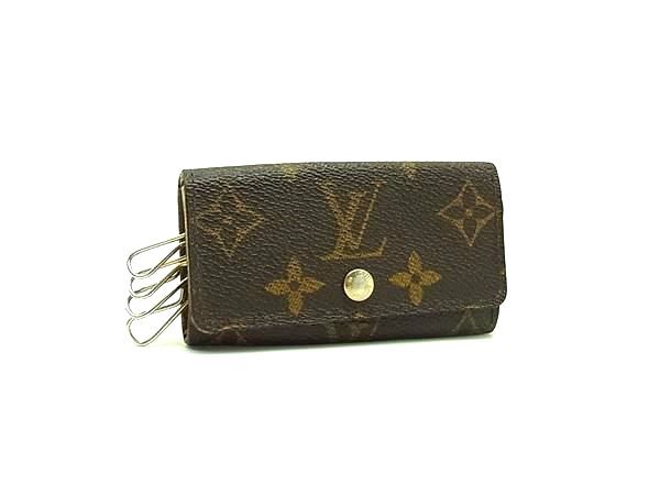 LOUIS VUITTON ルイヴィトン M62631 モノグラム ミュルティクレ4 4連 キーケース 鍵入れ ブラウン系 DJ5550拍卖