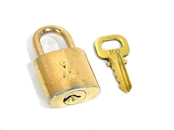 LOUIS VUITTON ルイヴィトン カデナ 南京錠 パドロック 300 鍵 キー ゴールド系 DJ8079拍卖