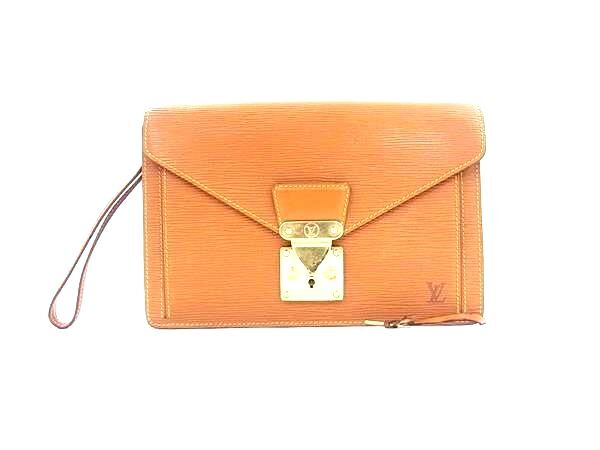 1円 LOUIS VUITTON ルイヴィトン M52618 エピ セリエドラゴンヌ セカンドバッグ クラッチバッグ メンズ レディース ブラウン系 BN3629拍卖