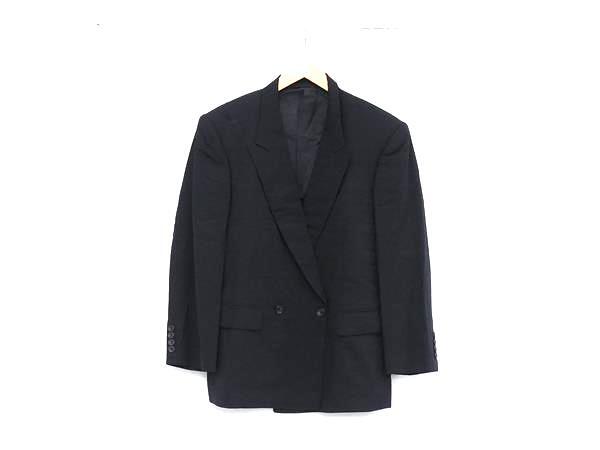 1円 ■美品■ ChristianDior ディオール ウール100% ジャケット アウター 上着 洋服 メンズ ネイビー系 FQ1404拍卖