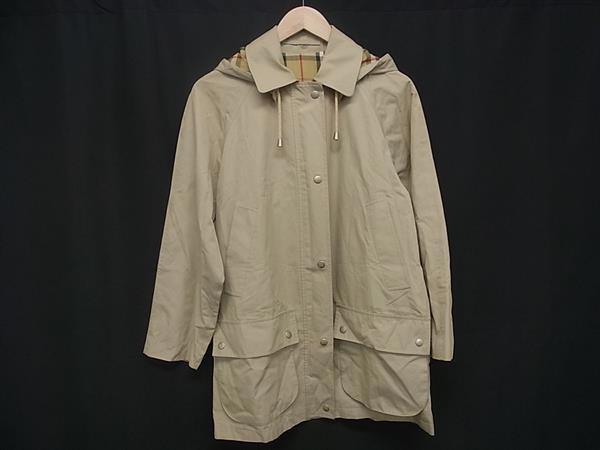 1円 BURBERRY バーバリー コットン×100% ジャケット アウター 上着 洋服 レディース アイボリー系 FQ1405拍卖