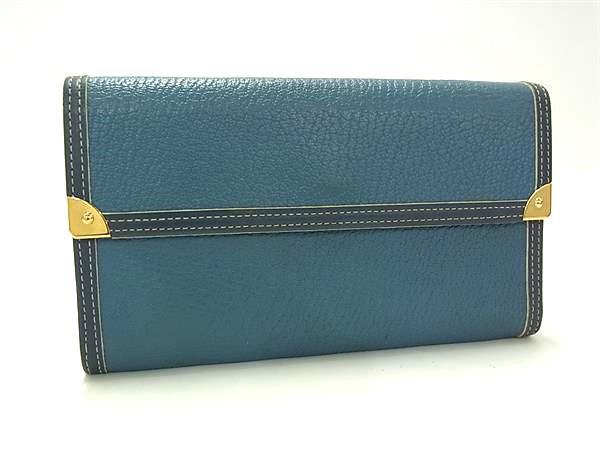 1円 LOUIS VUITTON ルイヴィトン M91837 スハリ ポルトトレゾール インターナショナル 三つ折り 長財布 ウォレット ブルー FR4180拍卖