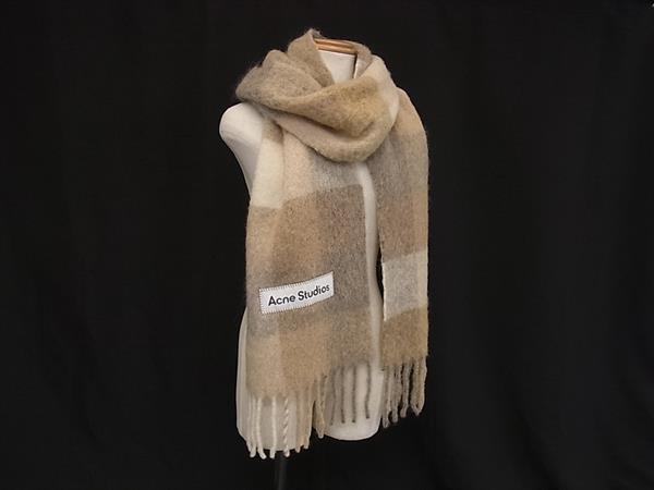 1円 ■極美品■ Acne studios アクネステュディオス アルパカ等 マフラー ストール ショール 防寒具 レディース ブラウン系 FU5879拍卖