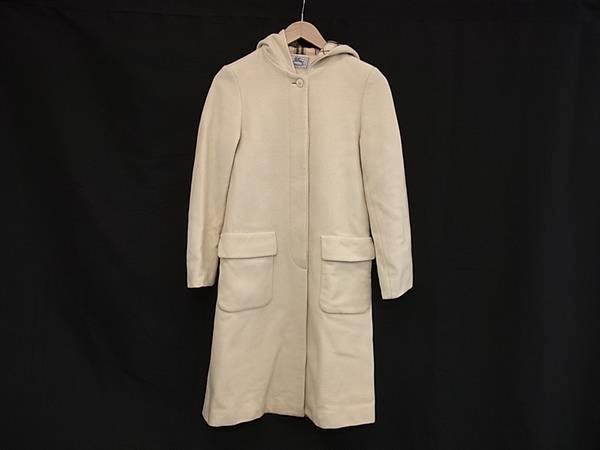 1円 Burberrys バーバリーズ ウール×ナイロン ロング コート アウター 表記サイズ 150A 上着 レディース オフホワイト系 BN3714拍卖