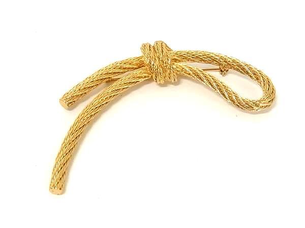 1円 ■極美品■ ChristianDior クリスチャンディオール ヴィンテージ ピンブローチ ピンバッジ アクセサリー ゴールド系 BT0108拍卖