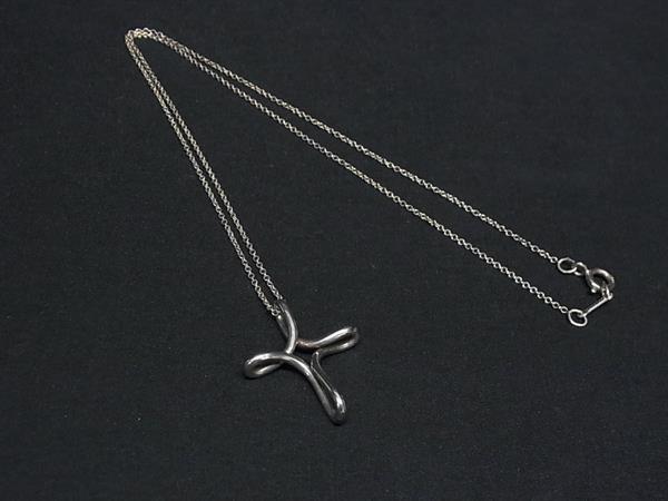 1円 TIFFANY&Co ティファニー エルサペレッティ インフィニティクロス SV925 ネックレス ペンダント アクセサリー シルバー系 FV1452拍卖