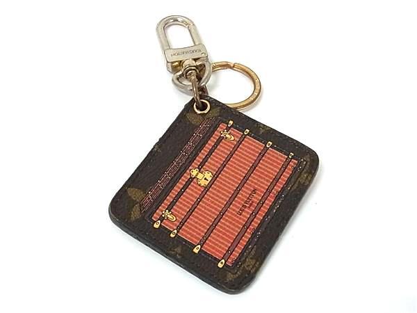 1円 LOUIS VUITTON ルイヴィトン M66967 モノグラム ポルトクレ イリュストレトランク キーリング チャーム ブラウン系 FU6209拍卖