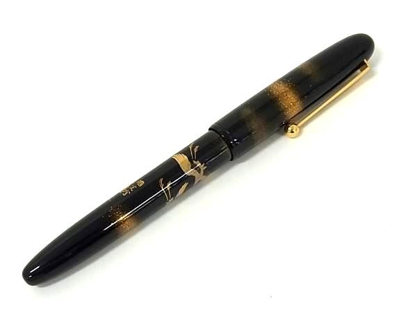 1円 ■新品■未使用■ PILOT パイロット 蒔絵 國光會 ペン先 18K 750 18金 万年筆 筆記用具 文房具 ブラック系×ゴールド系 FU6254拍卖