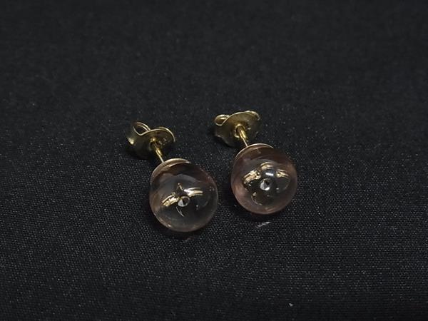 1円 ■極美品■ LOUIS VUITTON ルイヴィトン M65425 キット ブークル バブル ピアス アクセサリー レディース ゴールド系×クリア FU4457拍卖