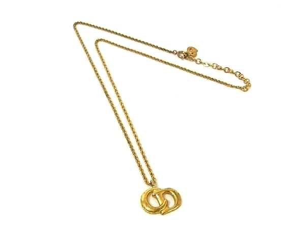 1円 ChristianDior クリスチャンディオール ヴィンテージ ネックレス ペンダント アクセサリー レディース メンズ ゴールド系 BP5925拍卖