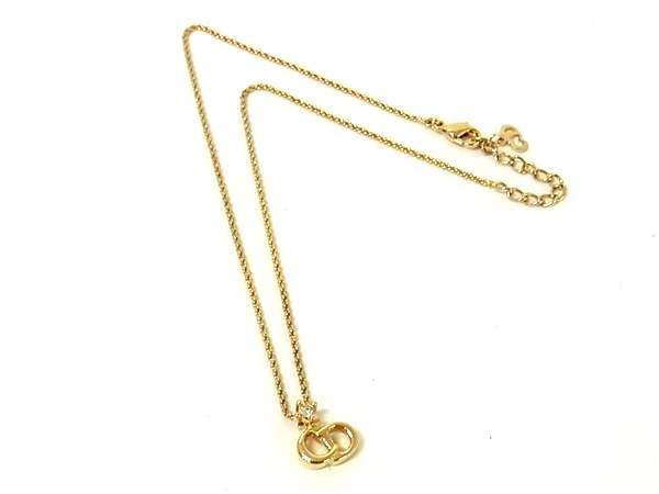 1円 ■極美品■ ChristianDior ディオール ヴィンテージ CDロゴ ネックレス ペンダント アクセサリー レディース ゴールド系 FP9034拍卖