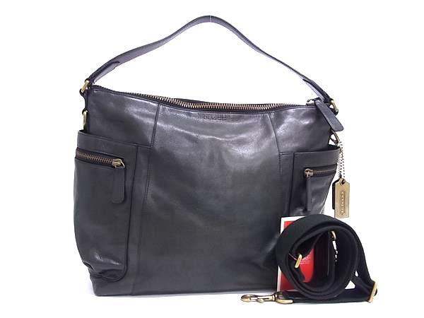 1円 ■美品■ COACH コーチ 71039 ブリーカー サッチェル レザー 2WAY クロスボディ ショルダーバッグ ハンドバッグ ブラック系 FU6419拍卖