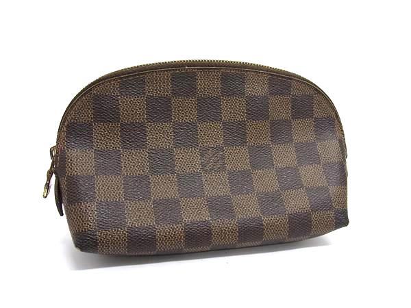 1円 LOUIS VUITTON ルイヴィトン N47516 ダミエ ポシェット コスメティックPM ポーチ マルチケース 小物入れ ブラウン系 FT3059拍卖
