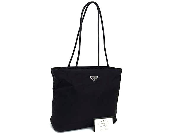 1円 ■美品■ PRADA プラダ B7276 テスートナイロン ハンドバッグ トートバッグ ショルダー 肩掛けかばん レディース ブラック系 FU5053拍卖
