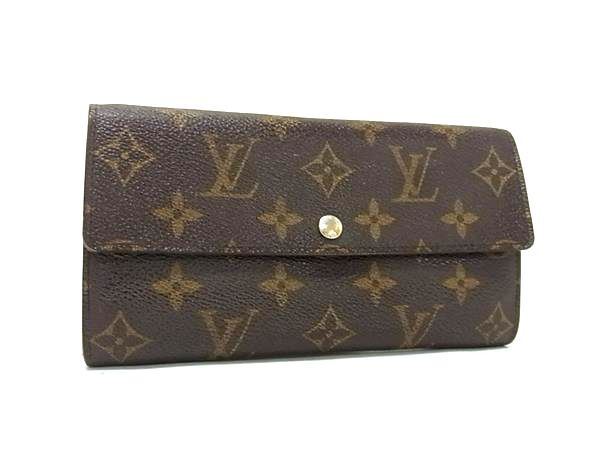 1円 LOUIS VUITTON ルイヴィトン M61734 モノグラム ポルトフォイユ サラ 二つ折り 長財布 ウォレット 小銭入れ ブラウン系 GA5923拍卖