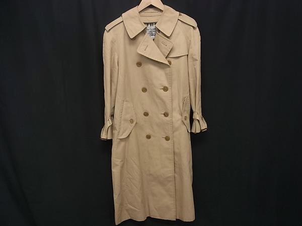 1円 Burberrys バーバリーズ ポリエステル×コットン トレンチコート アウター 上着 表記サイズ11AB3 洋服 レディース ベージュ系 FV3647拍卖