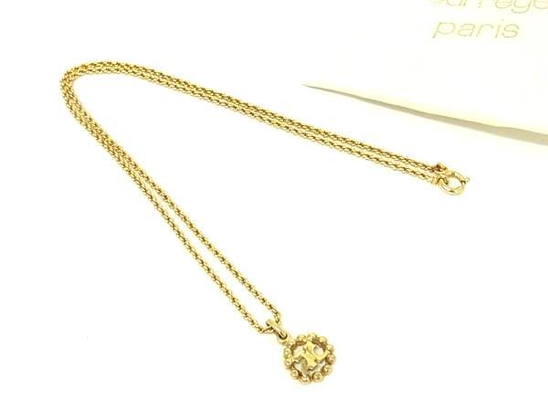 ■美品■ courreges クレージュ ネックレス ペンダント アクセサリー レディース ゴールド系 DK4494拍卖