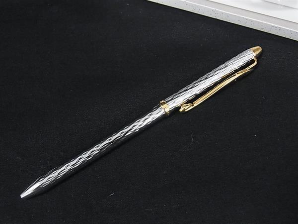 ■新品同様■ SAILOR セーラー ツイスト式 ボールペン 筆記用具 文房具 ステーショナリー シルバー系×ゴールド系 DK2071拍卖