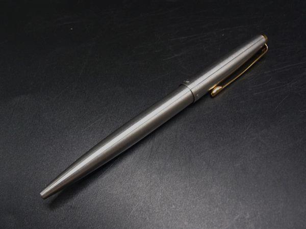 ■極美品■ PARKER パーカー ノック式 ボールペン 筆記用具 文房具 ステーショナリー メンズ レディース シルバー系 DH0217拍卖