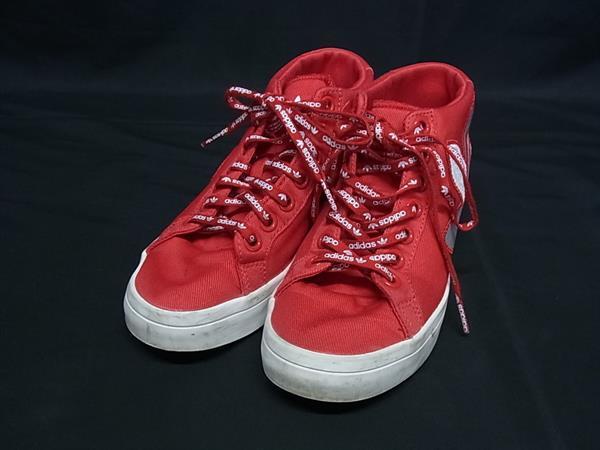 ■美品■ adidas アディダス キャンバス スニーカー 表記サイズ 23.0cm 靴 シューズ メンズ レディース レッド系 DG8919拍卖